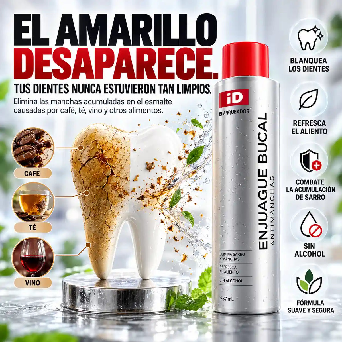 Enjuague Stain Deja de Camuflar el mal aliento