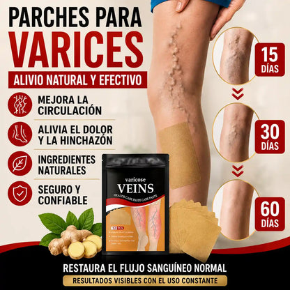 Parches Naturales para venas Varices