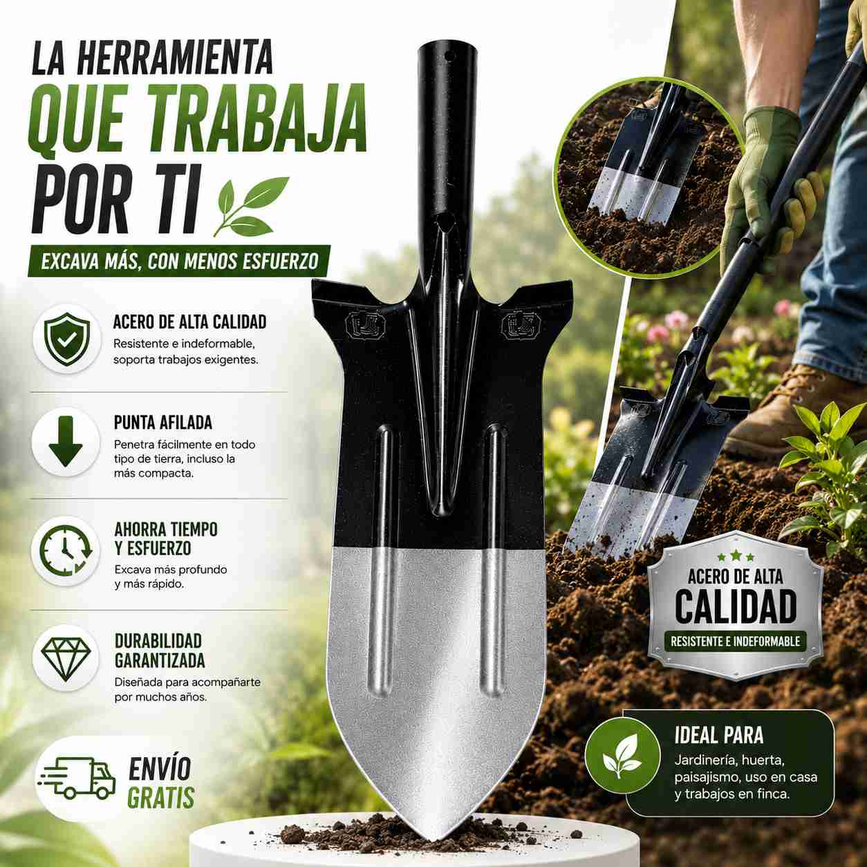 Pala de Jardín Afilada™