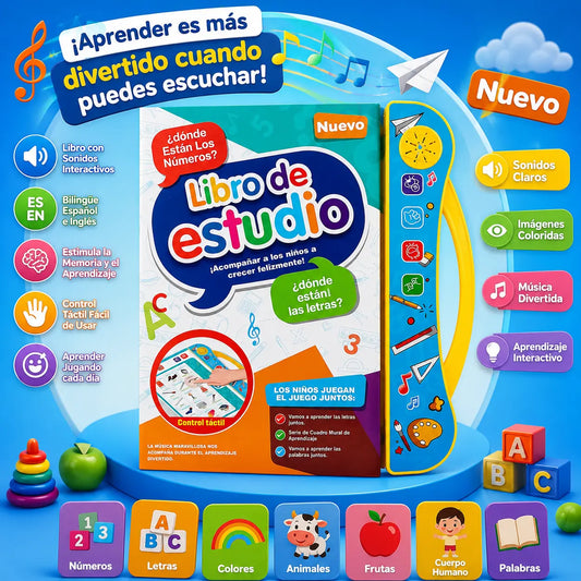 Libro de Estudio con Sonido para Niños