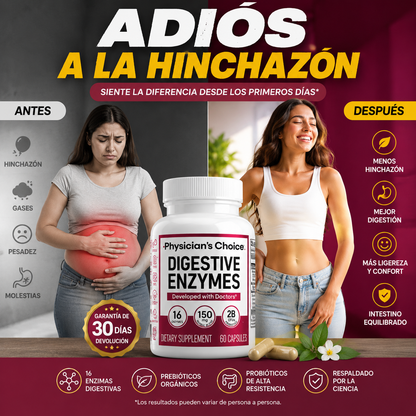 Digestive Enzymes™ Adiós a la Hinchazón